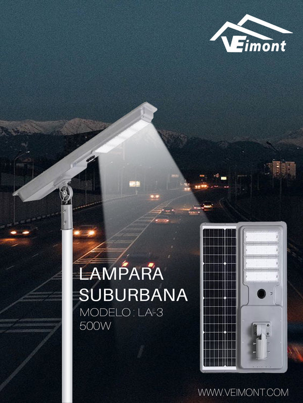 LAMPARA SUBURBANA SOLAR DE 500W LA3