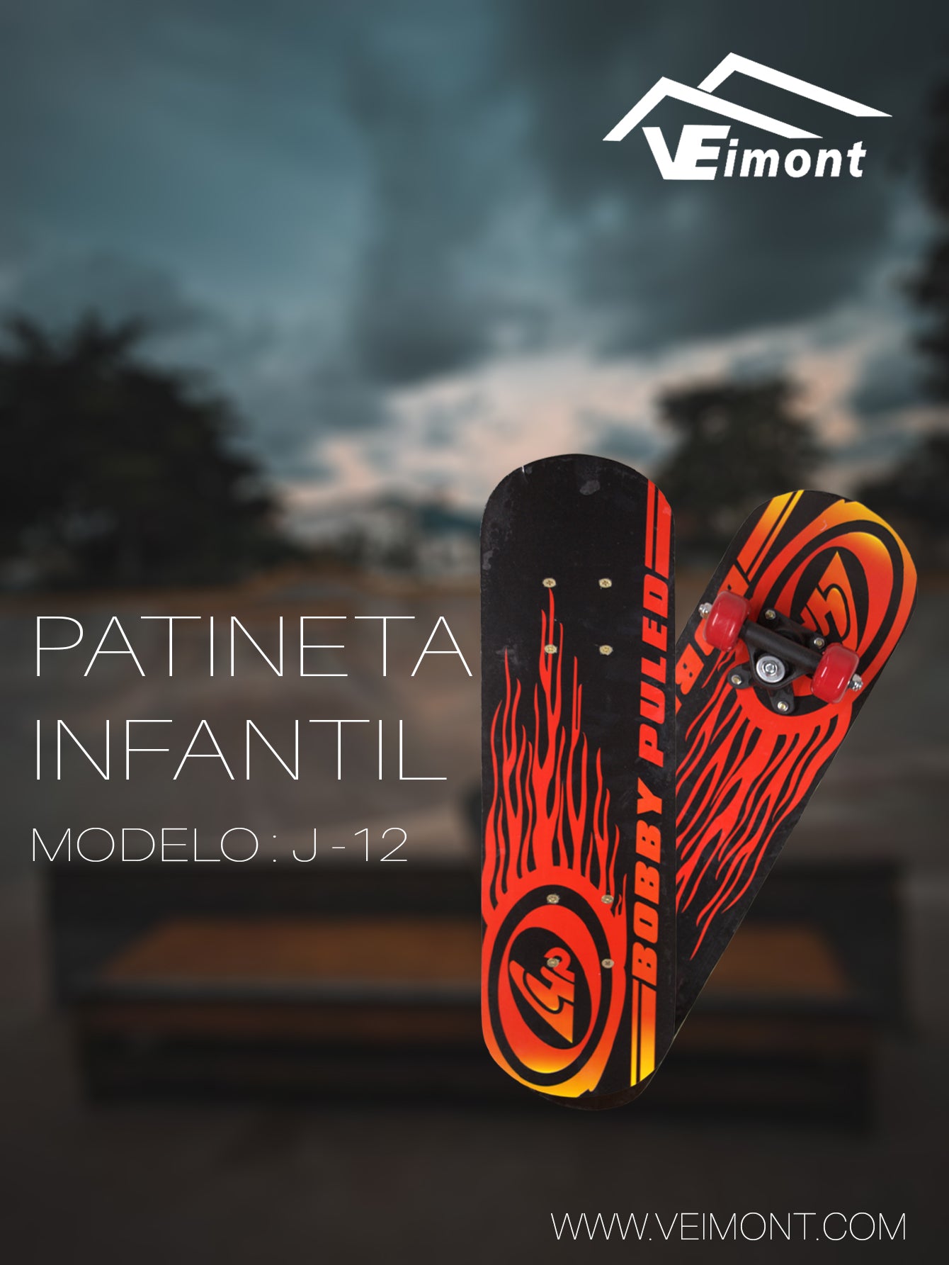 PATINETA MINI SKATE CON DISEÑO INFANTIL J-12