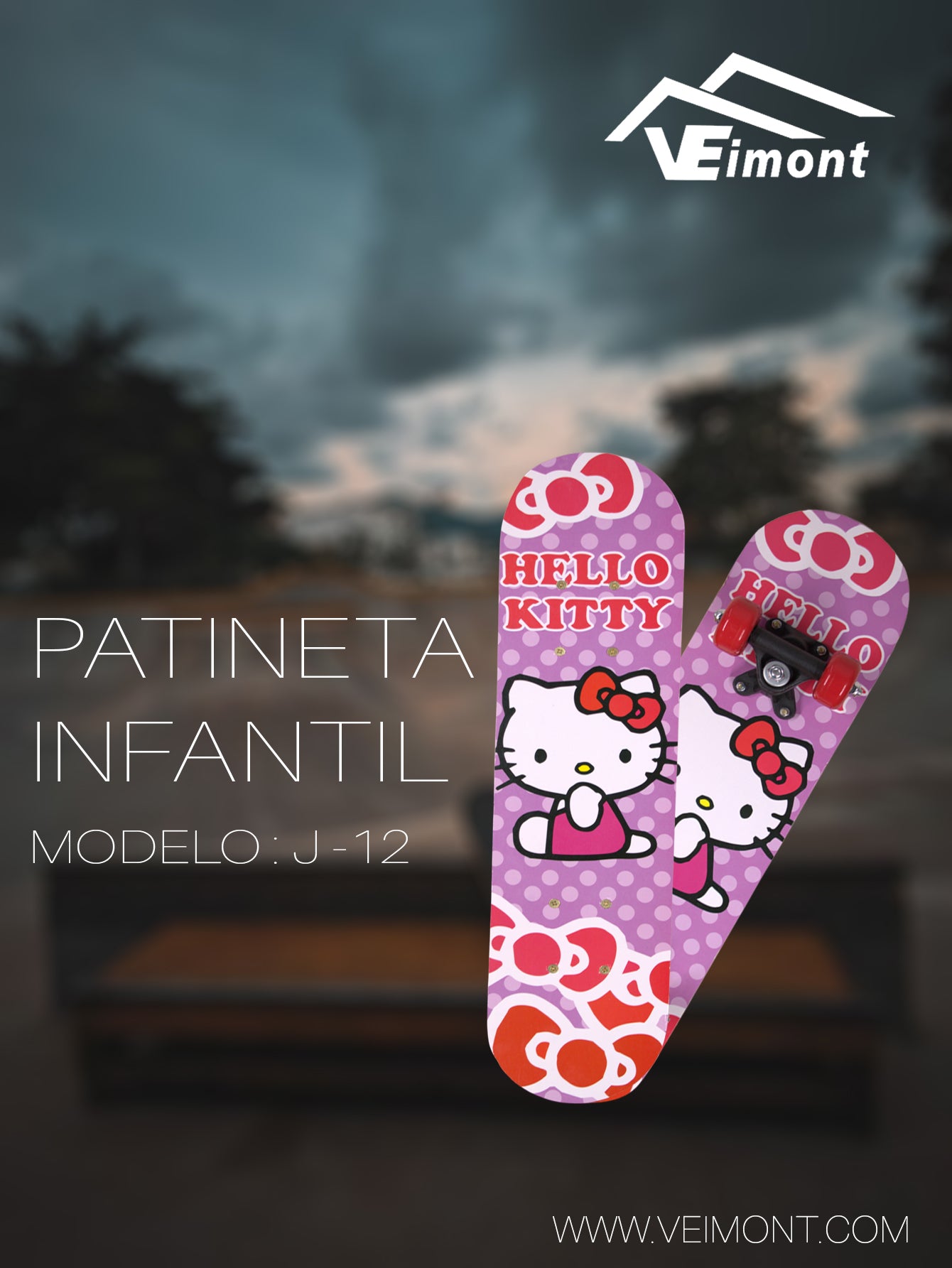 PATINETA MINI SKATE CON DISEÑO INFANTIL J-12