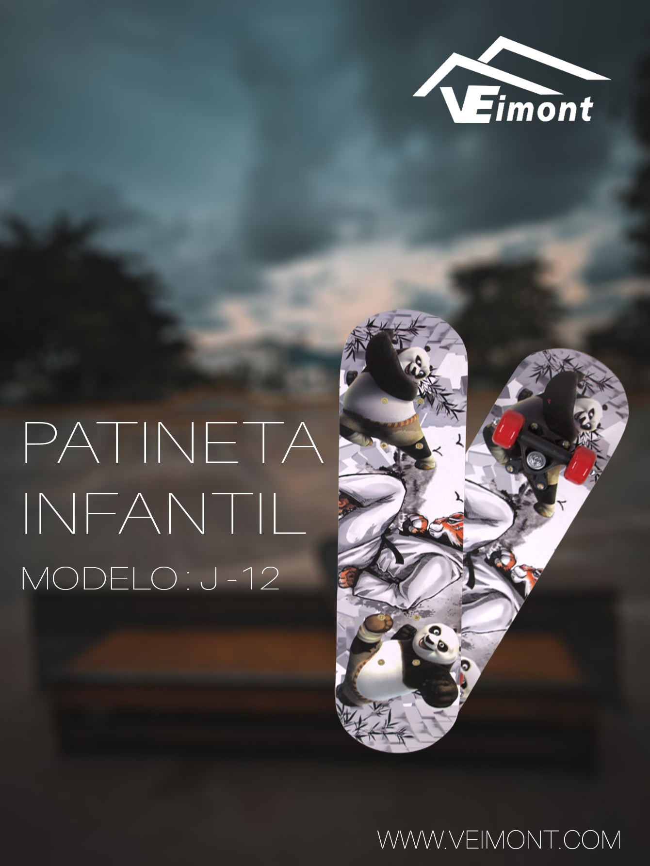 PATINETA MINI SKATE CON DISEÑO INFANTIL J-12