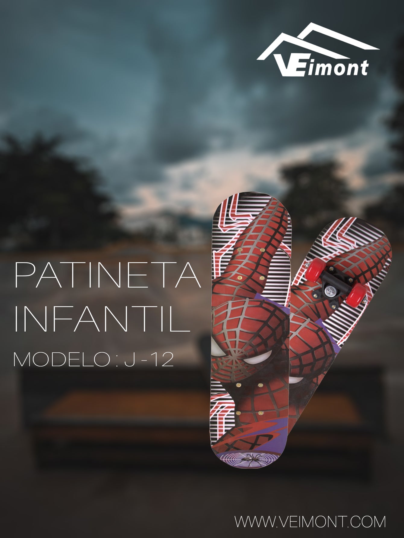 PATINETA MINI SKATE CON DISEÑO INFANTIL J-12