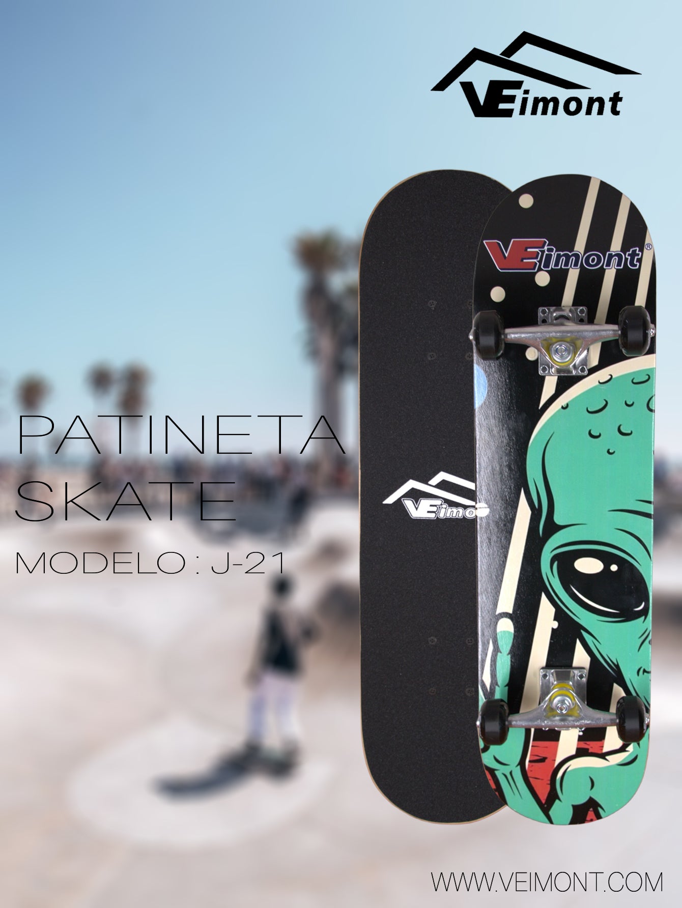 PATINETA SKATE CON DISEÑO JUVENIL  J-21