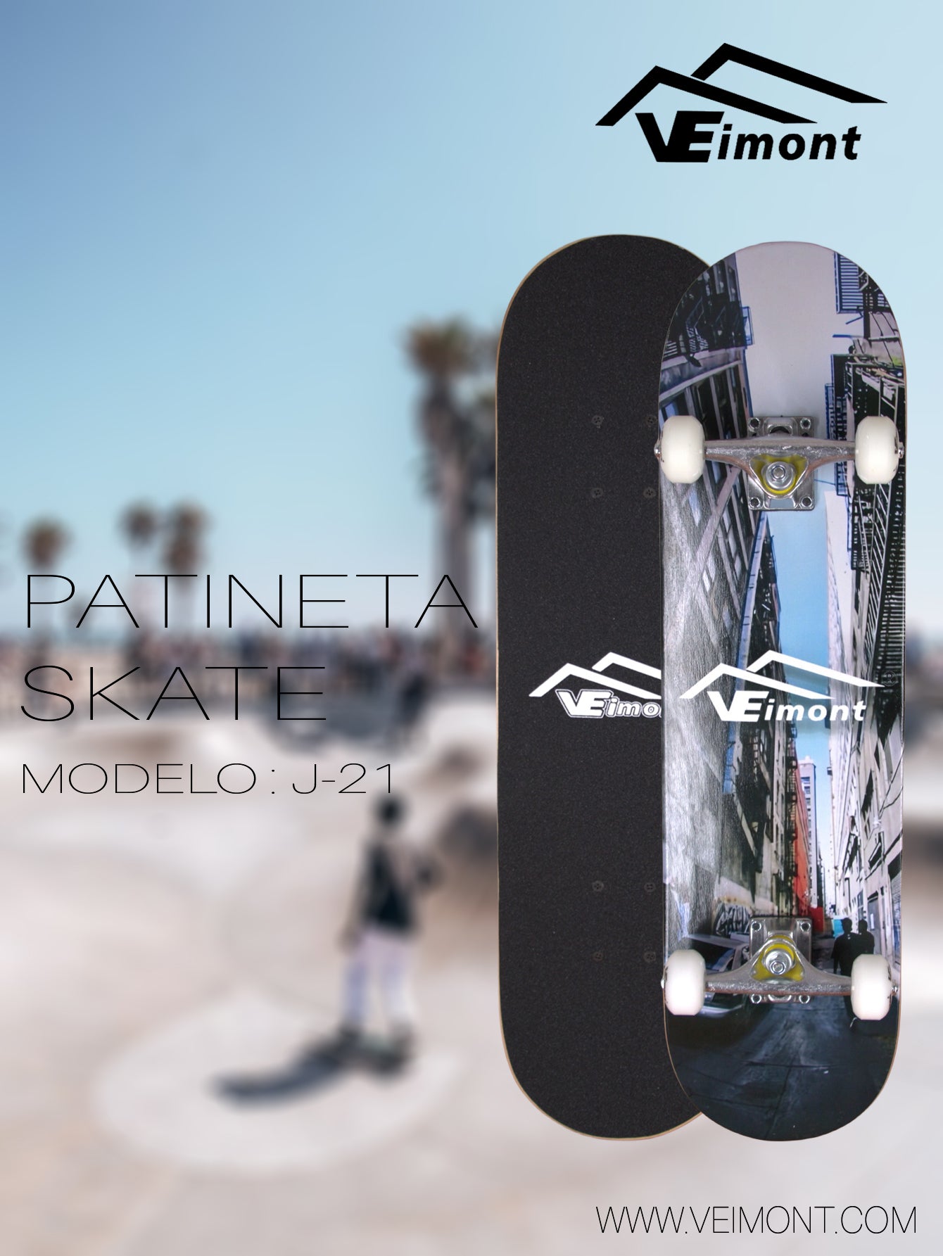 PATINETA SKATE CON DISEÑO JUVENIL  J-21