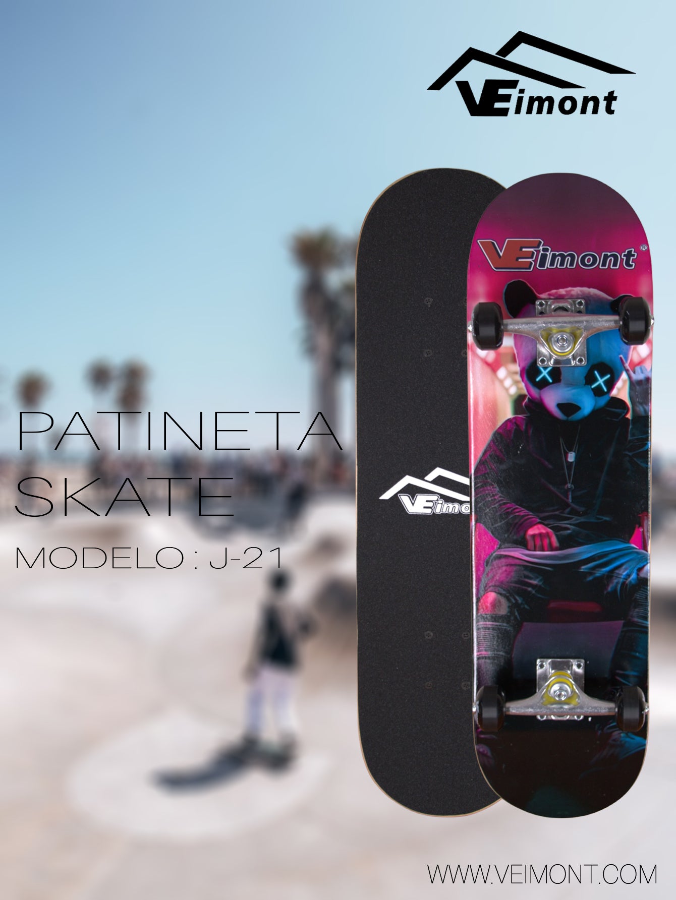 PATINETA SKATE CON DISEÑO JUVENIL  J-21