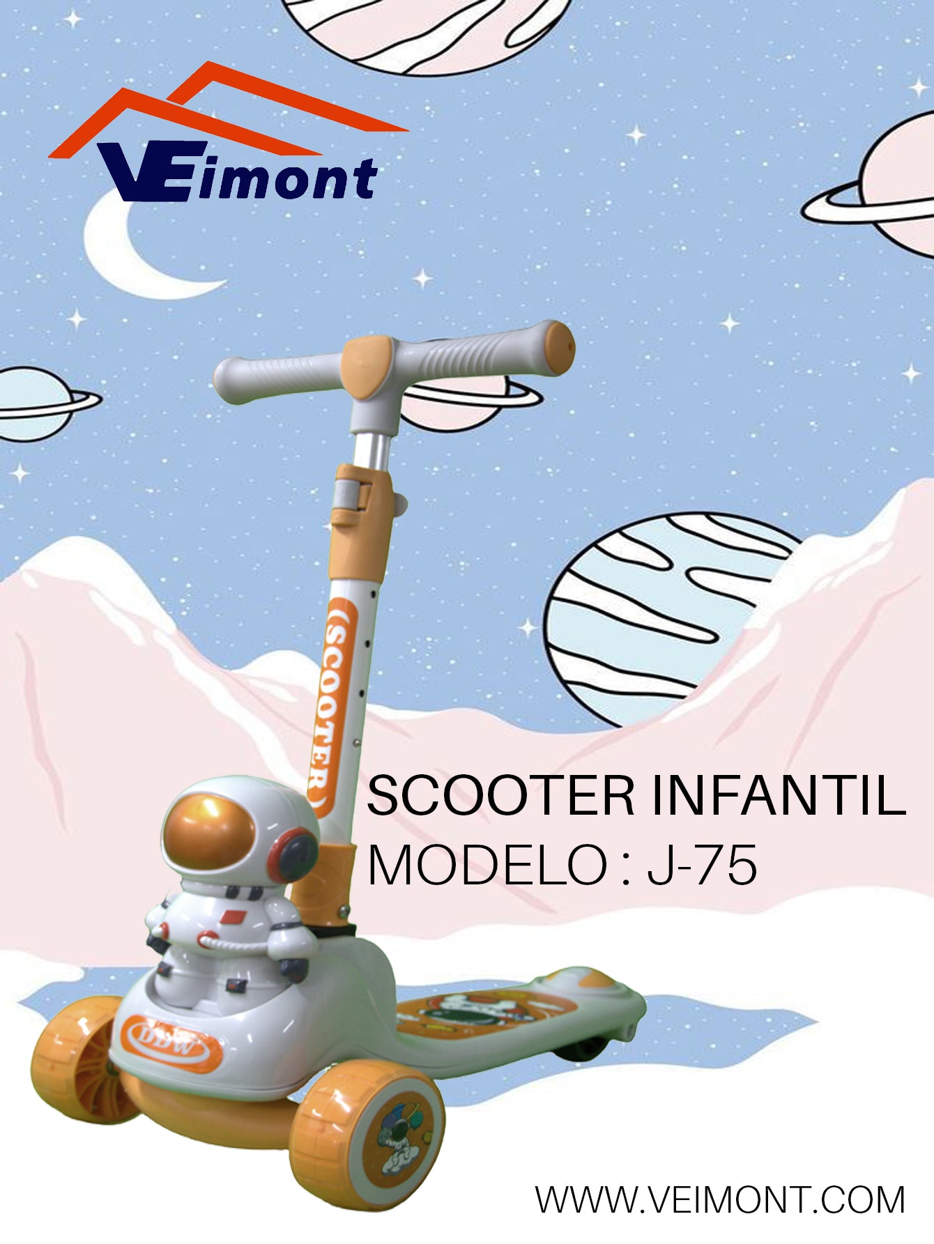 SCOOTER MUSICAL INFANTIL J-75