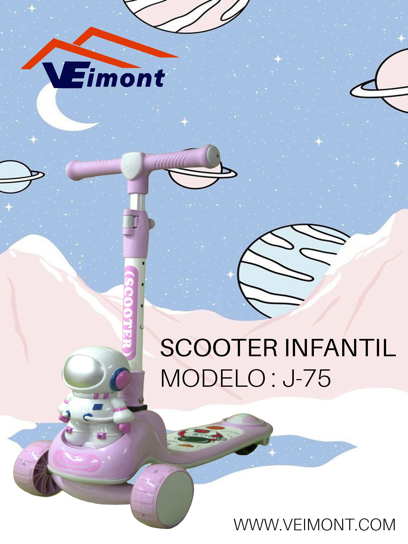 SCOOTER MUSICAL INFANTIL J-75