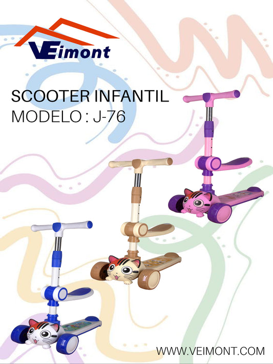 SCOOTER MUSICAL INFANTIL J-76