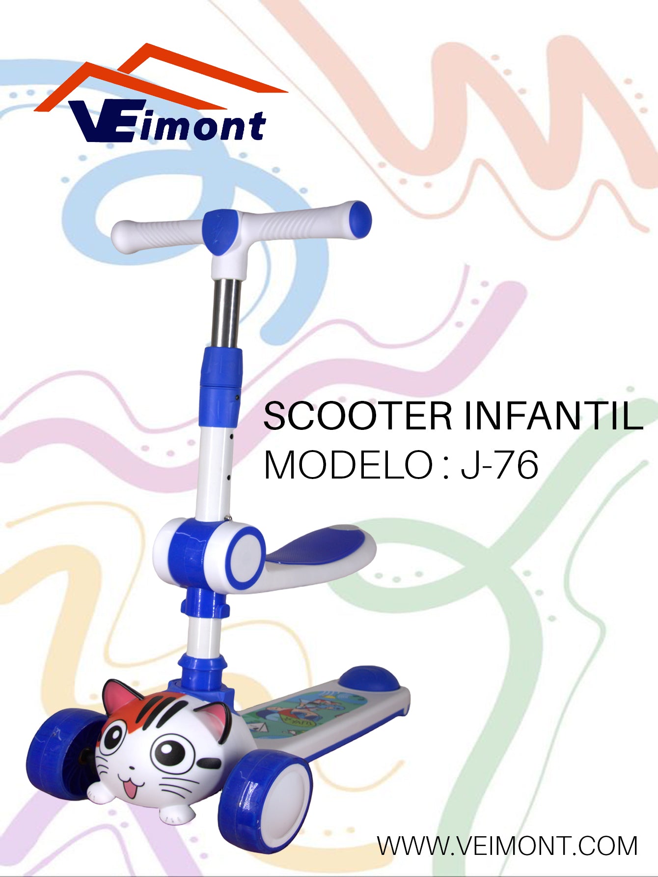 SCOOTER MUSICAL INFANTIL J-76