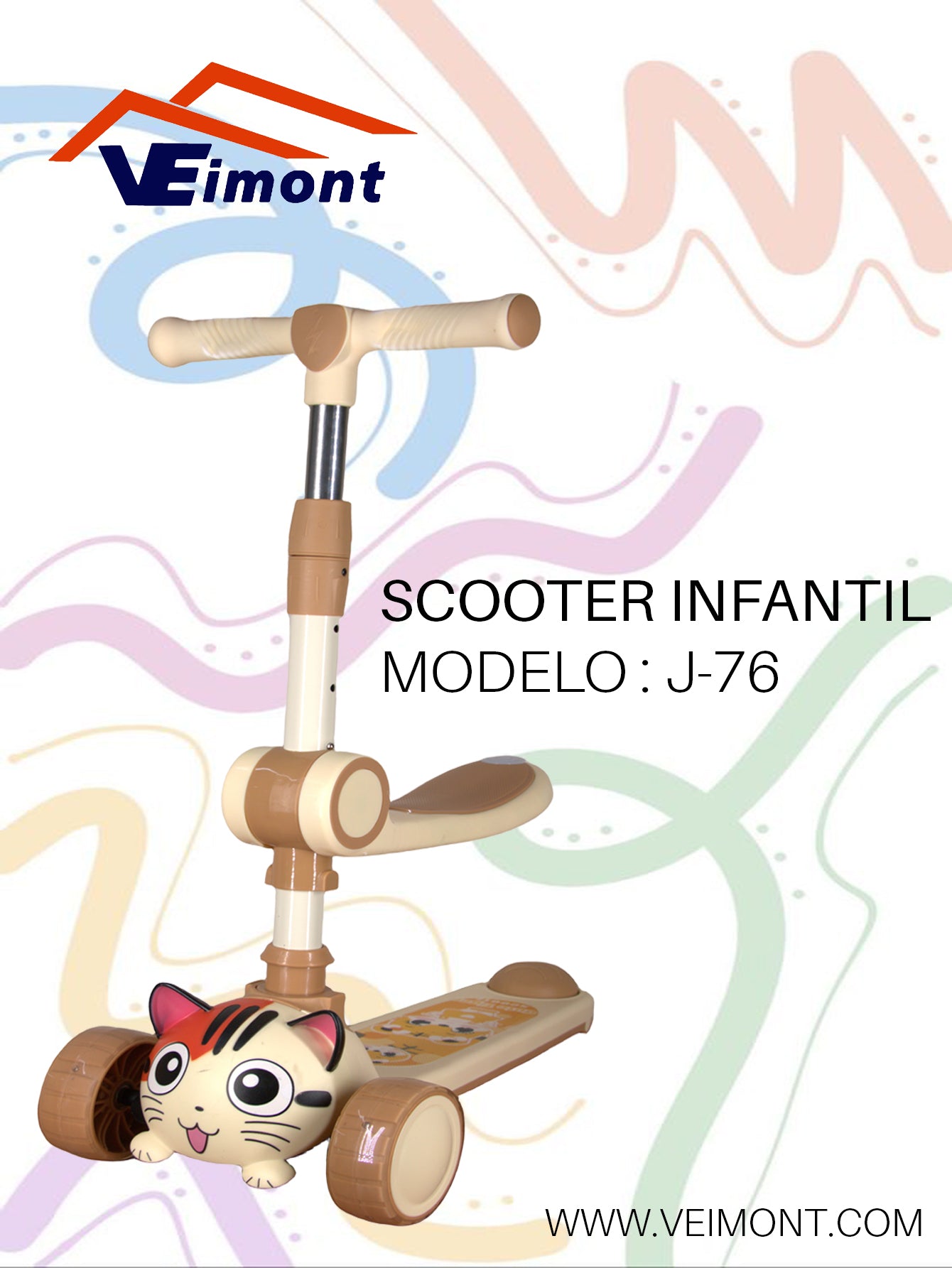 SCOOTER MUSICAL INFANTIL J-76