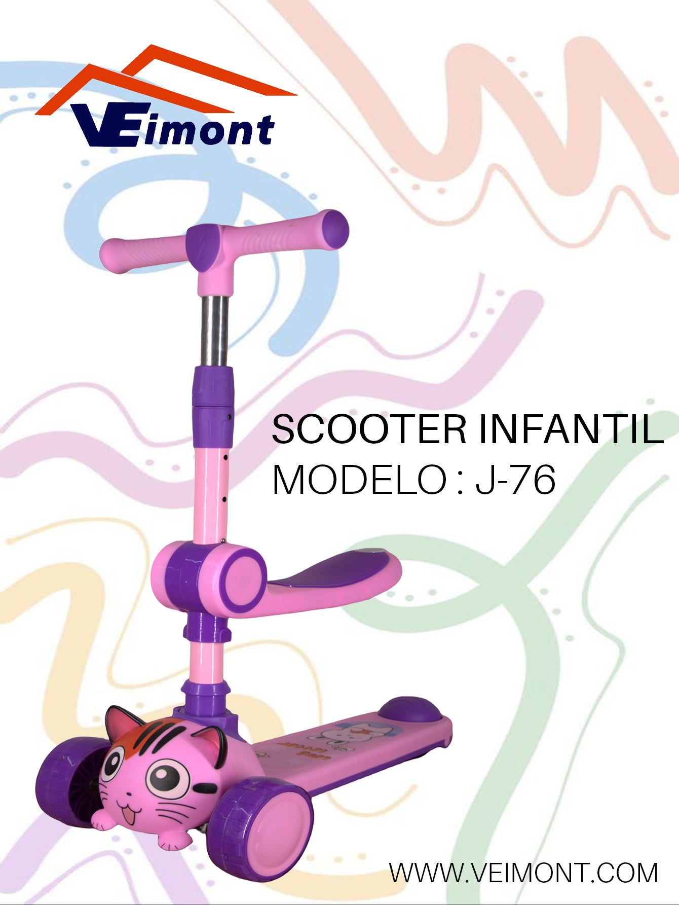 SCOOTER MUSICAL INFANTIL J-76