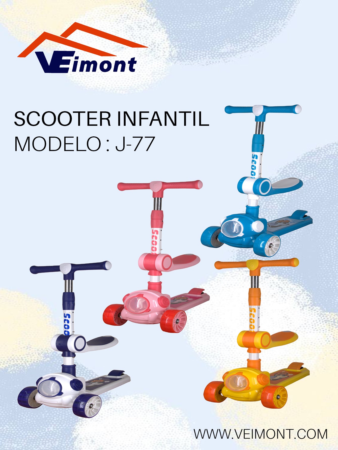 SCOOTER MUSICAL INFANTIL J-77