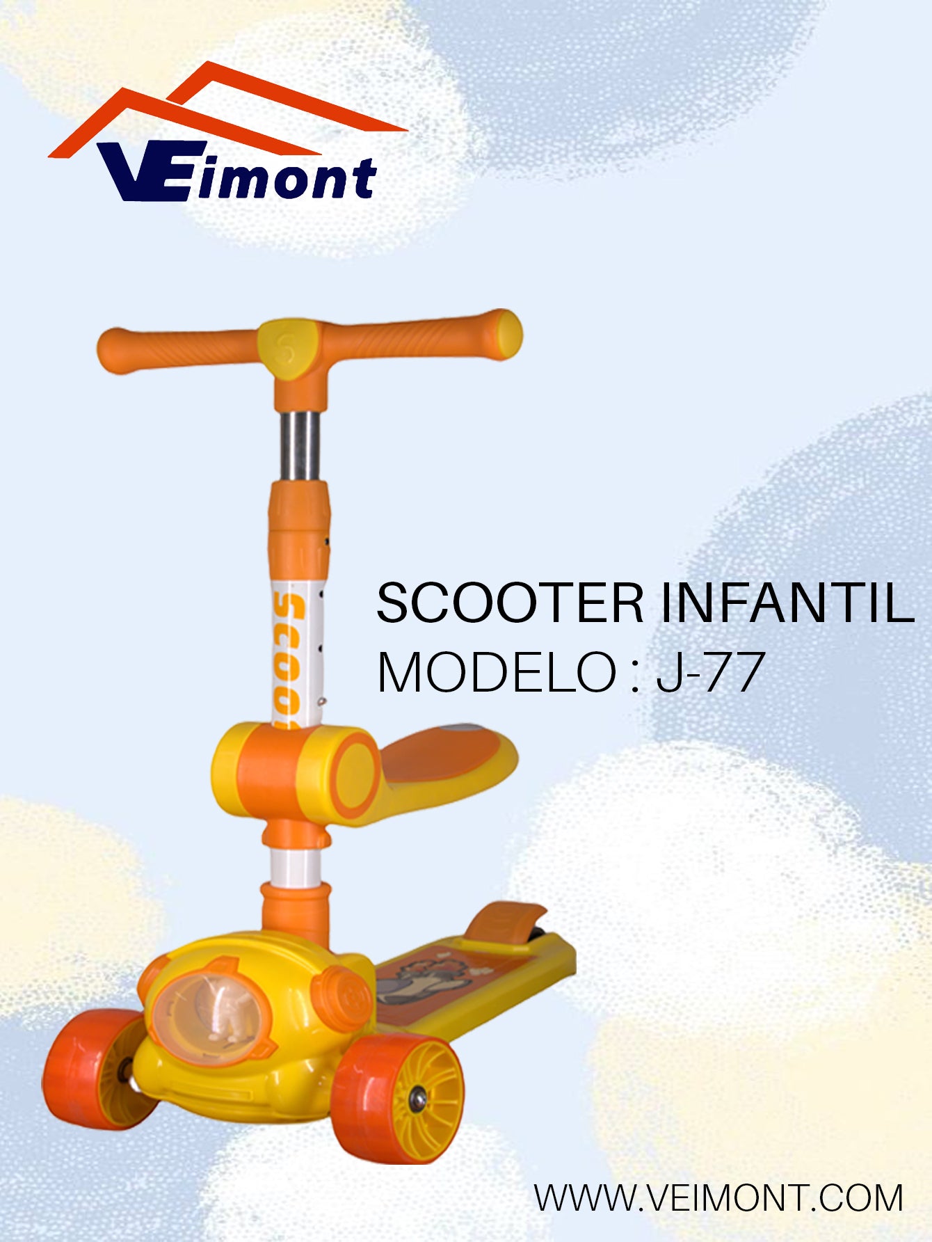 SCOOTER MUSICAL INFANTIL J-77