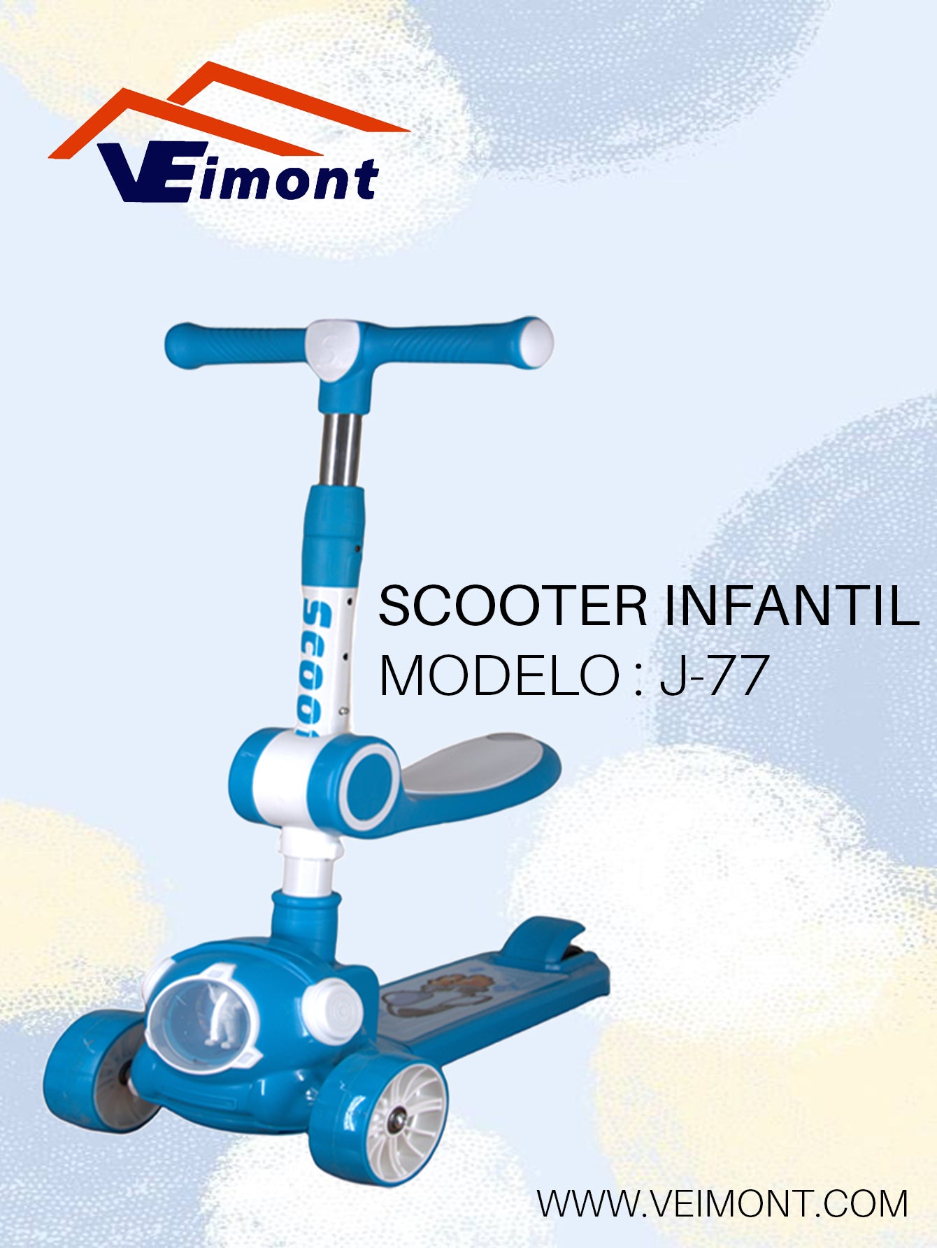 SCOOTER MUSICAL INFANTIL J-77