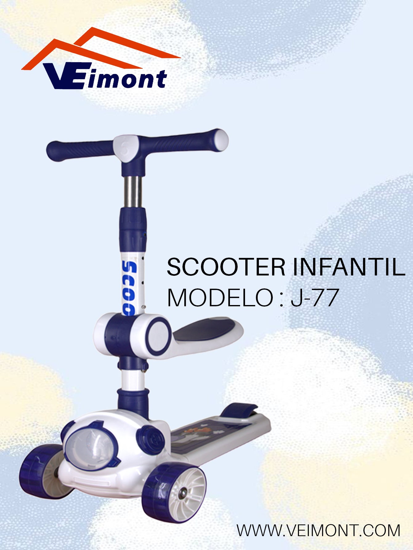 SCOOTER MUSICAL INFANTIL J-77