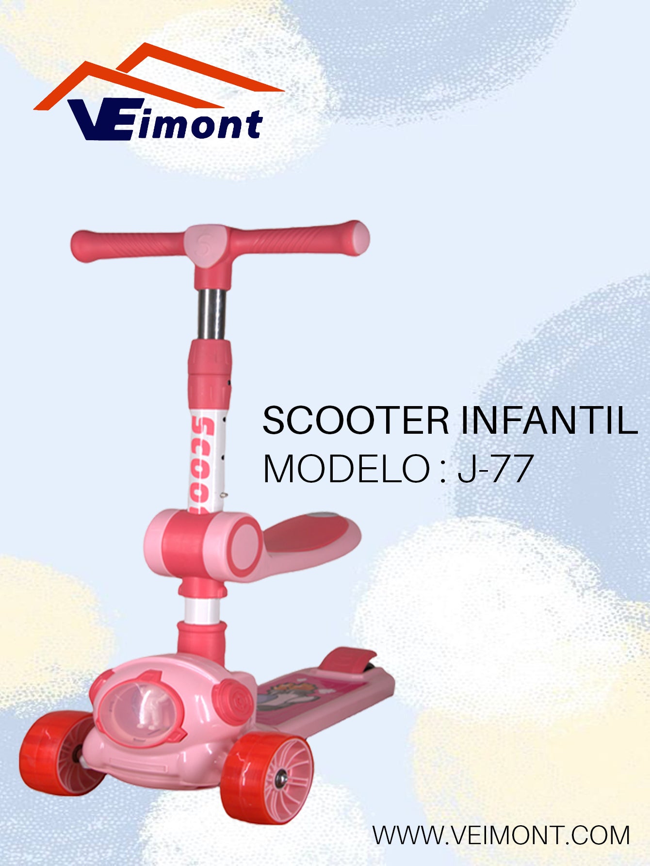 SCOOTER MUSICAL INFANTIL J-77