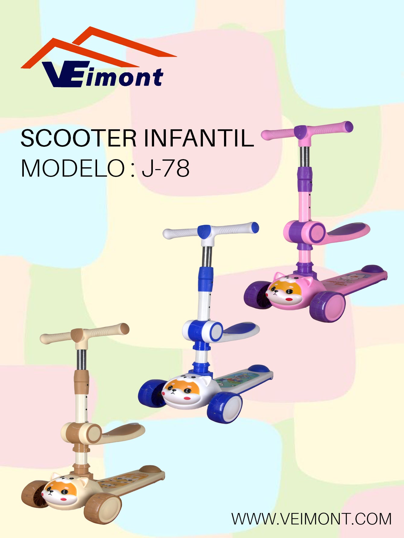 SCOOTER MUSICAL  INFANTIL J-78