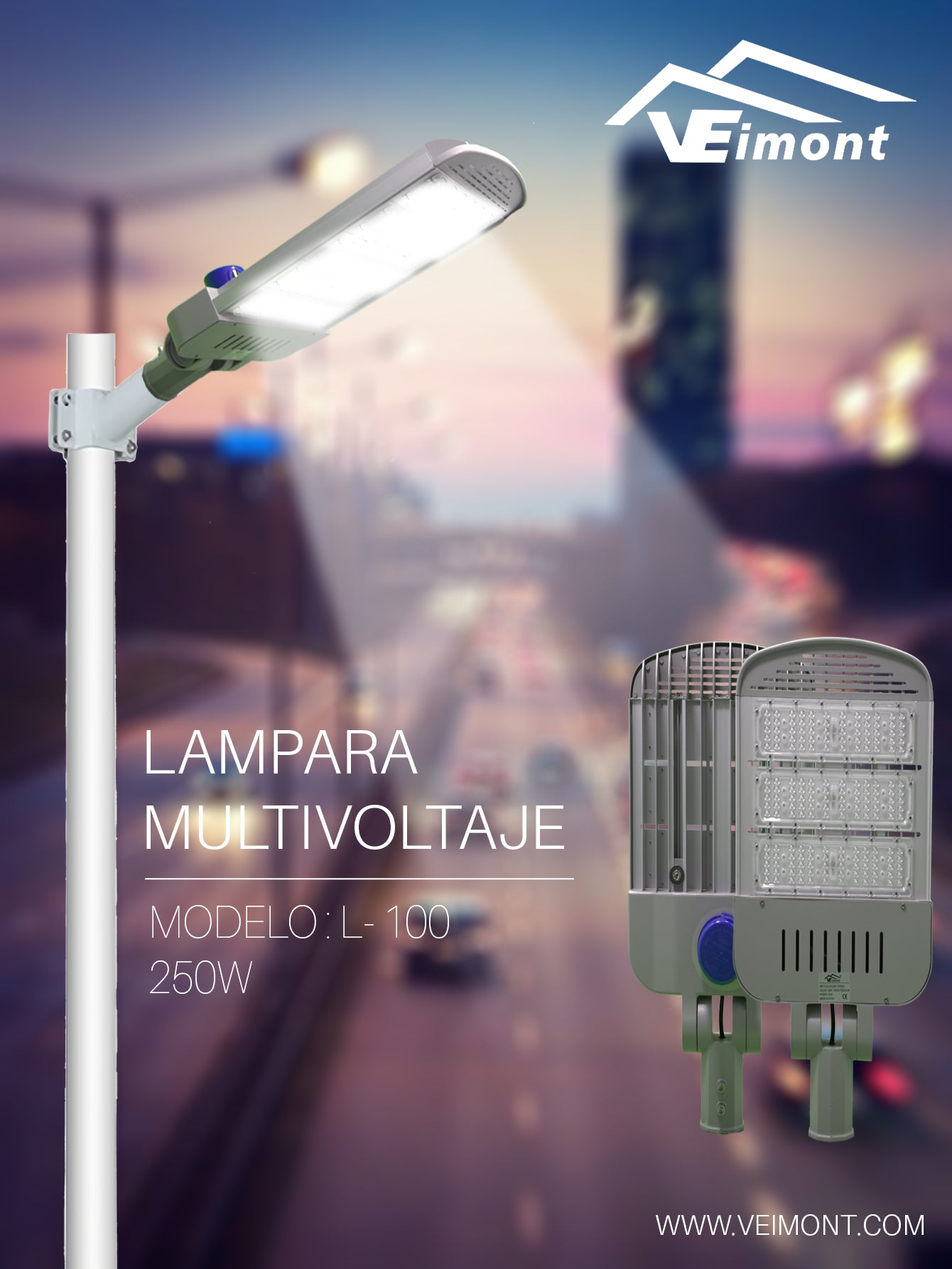 LAMPARA SUBURBANA MULTIVOLTAJE DE 250W L100