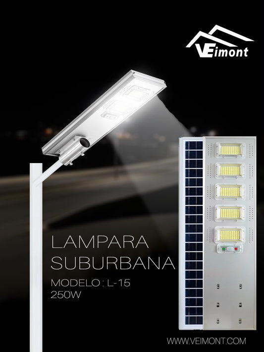 LAMPARA SUBURBANA SOLAR DE 250W L15