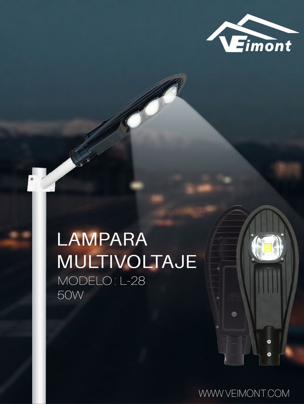 LAMPARA SUBURBANA MULTIVOLTAJE DE 50W L28