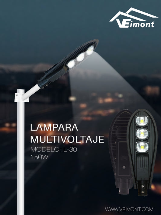 LAMPARA SUBURBANA MULTIVOLTAJE DE 150W L30