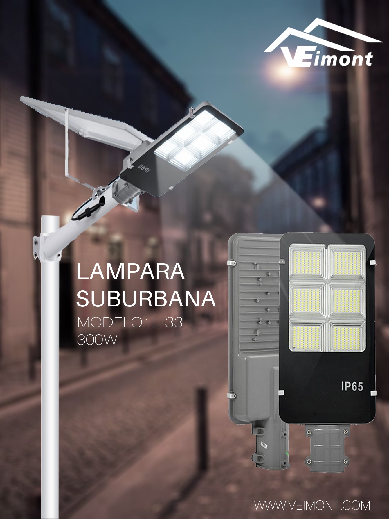 LAMPARA SOLAR DE 300W L33