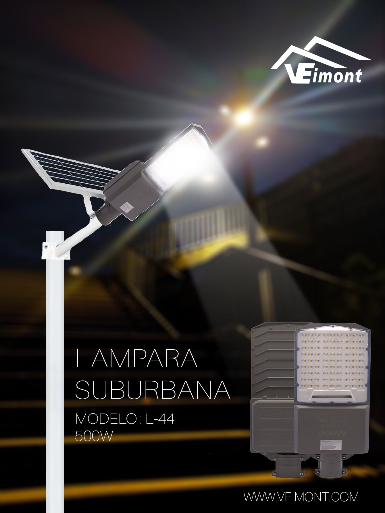 LAMPARA SOLAR DE 500W L44