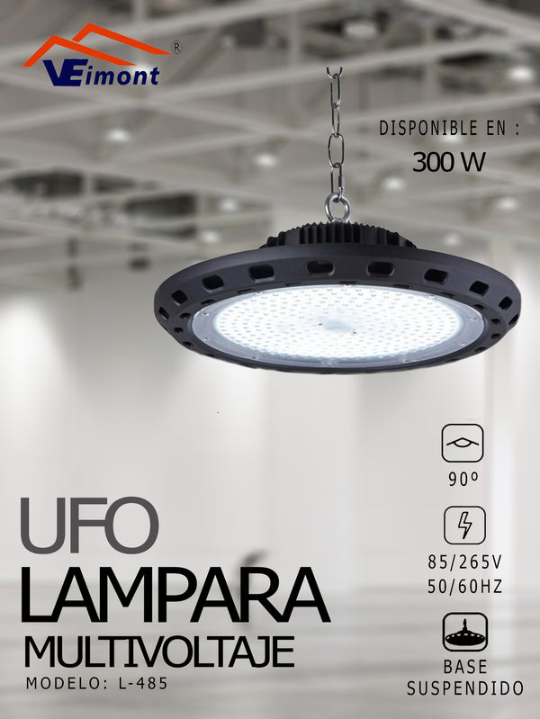 LAMPARA SUBURBANA MULTIVOLTAJE TIPO UFO DE 300W L485