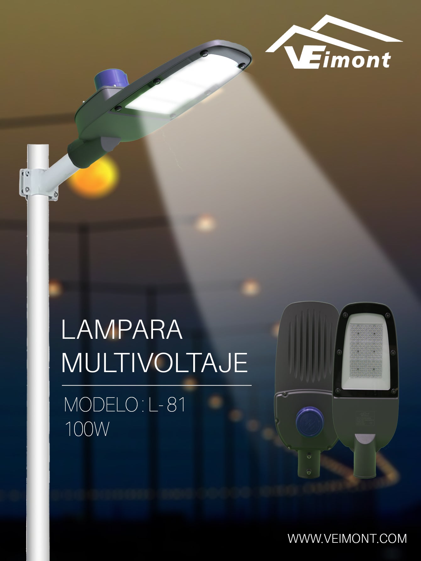 LAMPARA SUBURBANA MULTIVOLTAJE DE 100W L81