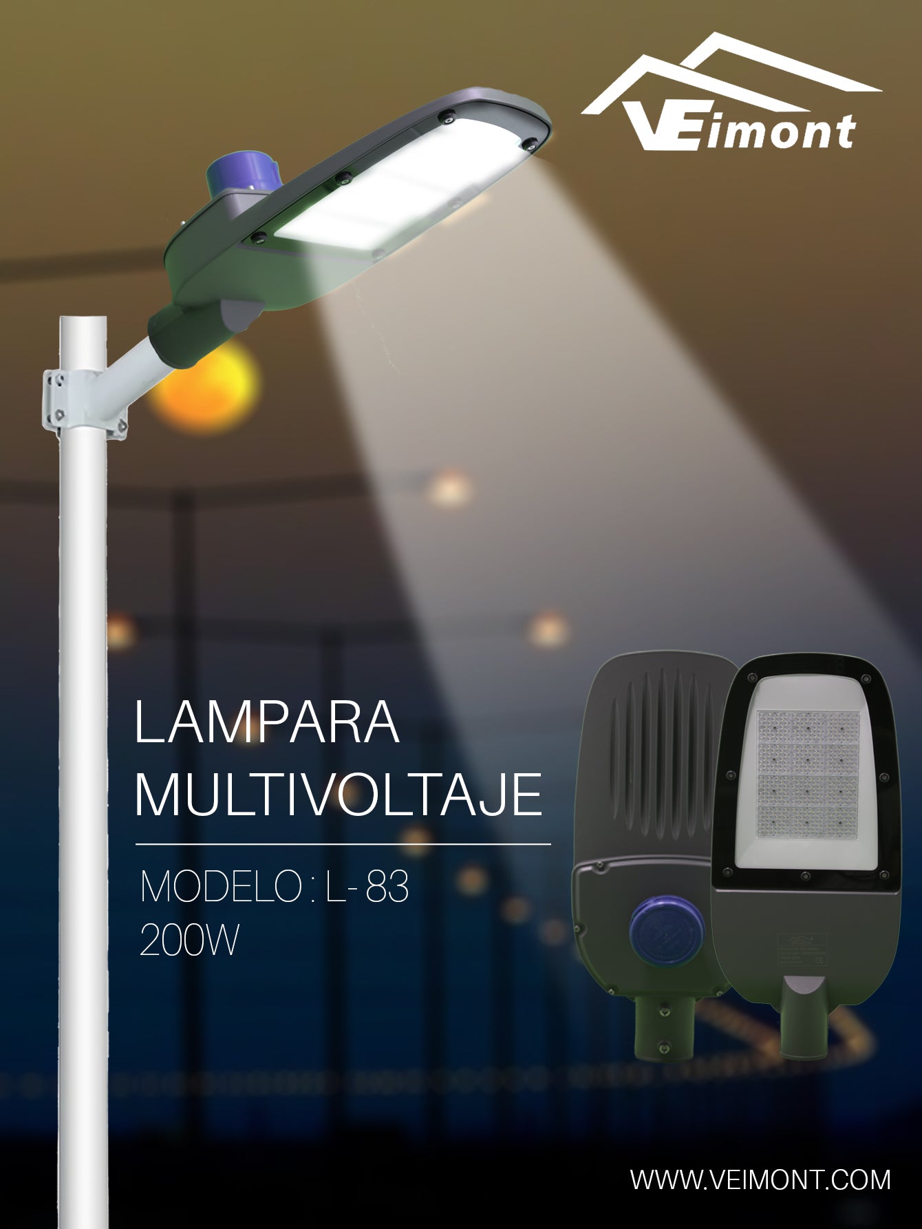 LAMPARA SUBURBANA MULTIVOLTAJE DE 200W L83