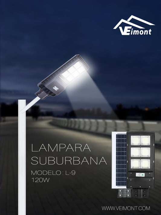 LAMPARA SUBURBANA SOLAR DE 120W L9