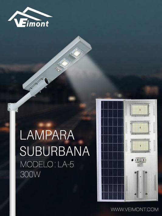 LAMPARA SUBURBANA SOLAR DE 300W LA5