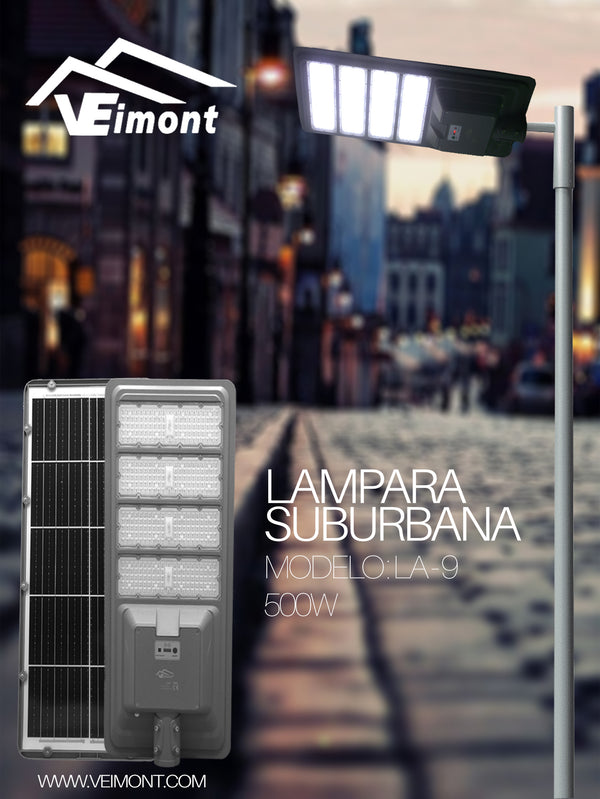 LAMPARA SUBURBANA SOLAR DE 500W LA9