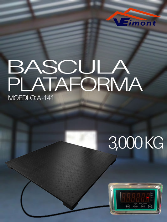 BASCULA DE USO RUDO 3,000KG A-141