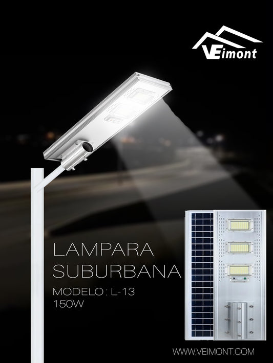 LAMPARA SUBURBANA SOLAR DE 150W L13